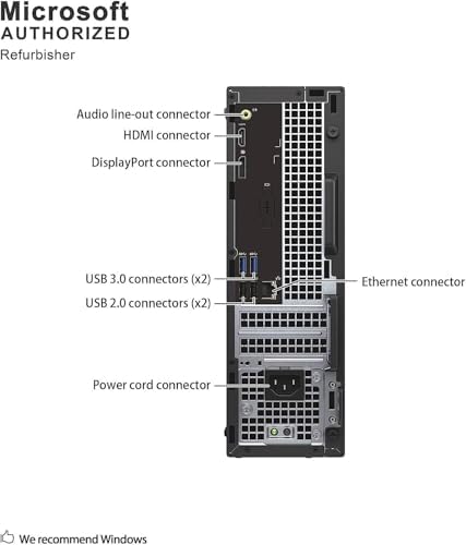 Dell OptiPlex 3050 SFF Desktop Computer, Intel Core i5-6500 @3.2GHz, 8GB RAM, 256GB SSD, DisplayPort, RGB Keyboard, OptiPlex Desktop Windows 11 Pro (Renewed) - Image 4