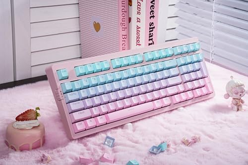 ZORNHER ZH980 Mechanical Keyboard,95% Pink & Blue Creamy Keyboard with Number Pad,Gaming Keyboard Full Size,Shine Through PBT Keycaps,Creamy Sounding Linear Switches - Image 4
