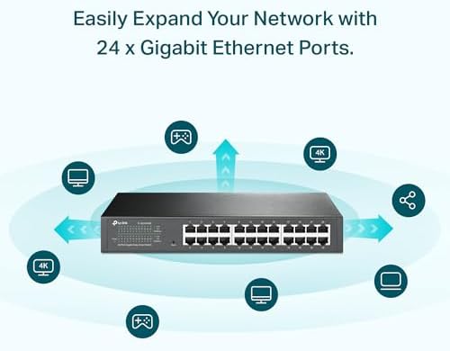 TP-Link TL-SG1024DE, 24 Port Gigabit Easy Smart Managed Ehternet Switch - Image 2