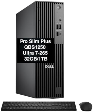 Dell Pro Slim Plus QBS1250 SFF AI Desktop, Ultra 7 265, 32GB RAM, 1TB SSD by Dell