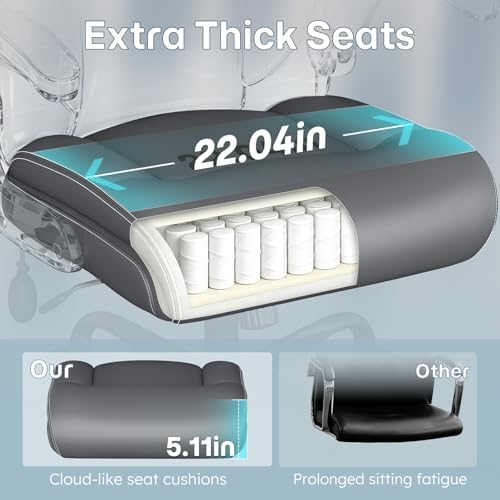 Ergonomic Office Chair,Inflatable Lumbar Support High Back Chair,Gray - Image 6