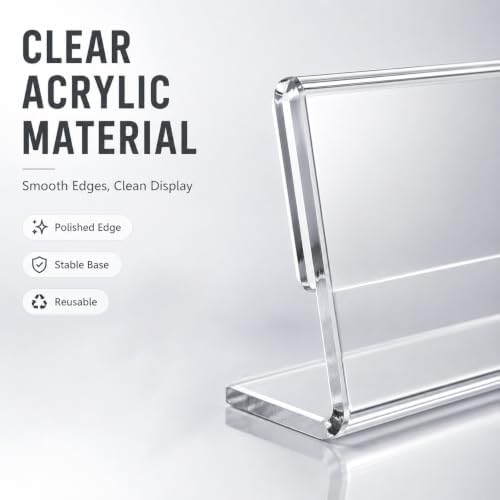 NIUBEE Acrylic Name Plates for Desks,12 Pack,Sign Holder for Meeting Office - Image 4