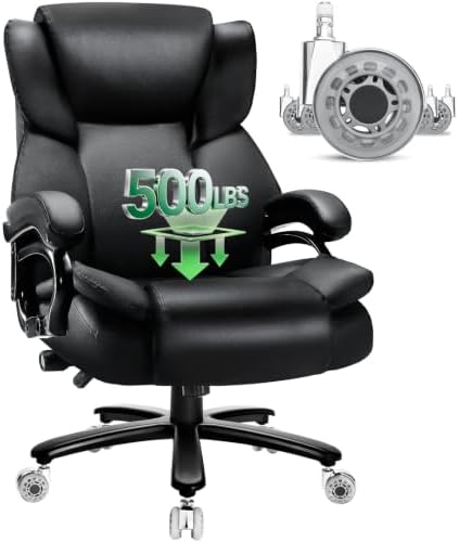 500LBS Big and Tall Office Chair, Heavy Duty Office Chair for Heavy People by Indulgear
