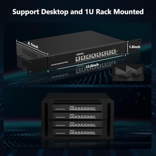 8 Port 10Gb RJ45 Web Managed Network Ethernet Switch 8 x 10G Base-T Port | Multi-Gig 10G-5G-2.5G-1G | 19 Inch Rack Mount | Built-in Fan | 160G Bandwidth | 10Gbps for 10G NAS, PC, WiFi7 Router - Image 6