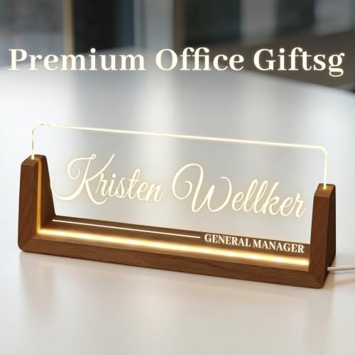 Illuminated Name Plate for Office Desk, Glowing Acrylic Desktop Plaque with Customized Text, Personalized Gifts for Teachers, Colleagues, Premium Employee Appreciation Gifts, Stylish Office Decorations for Men Women - Image 5