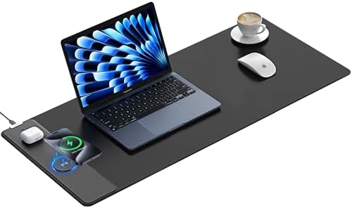 Mouse Pad with 15W Wireless Charging, 35.43"x15.75" XXXL Large Desk Mat by TopmadeProduct-Ordernow
