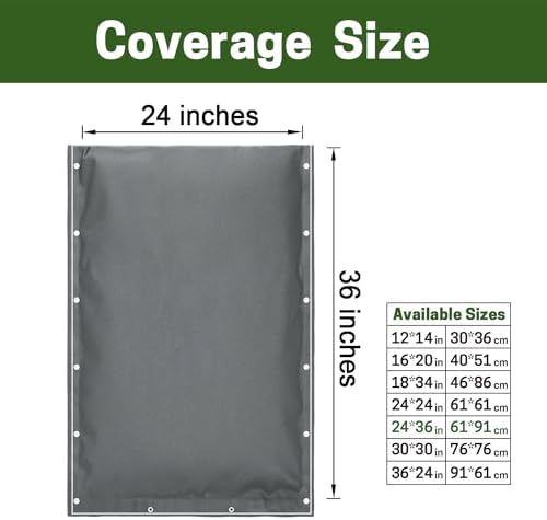 Insulated Backflow Preventer Cover - Outdoor Pipe Insulation for Winter Freeze Protection, Irrigation Pipe, Sprinkler Valve, Winter Water Well Pump Covers, 24×36 in - Image 2