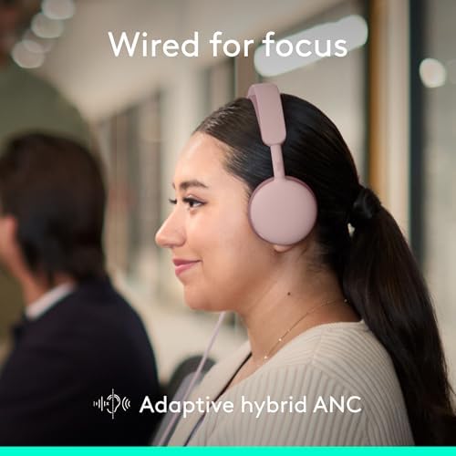 Logitech Zone Wired 2 for Business Headset - Teams - Rose - Image 3
