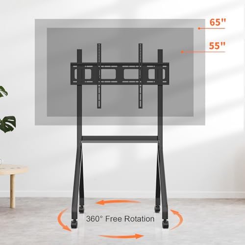 Smart Board Portable Stand with Four Lockable Wheels for Interactive Whiteboard 75-85 Inch, Home School Office - Image 5