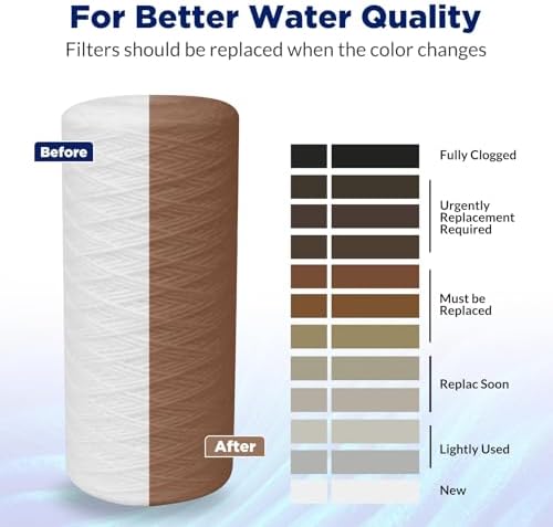 Membrane Solutions String Wound Whole House Water Filter Replacement - Image 5