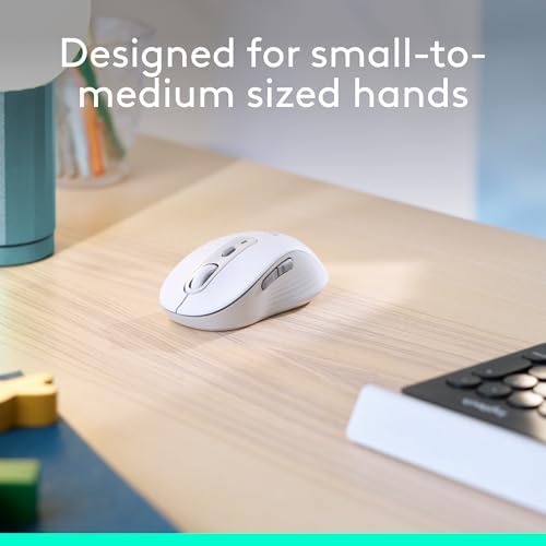 Logitech Signature M650 Wireless Mouse Small to Medium Sized - Off White - Image 3
