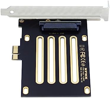 Cablecc PCI-E 4.0 X1 to U.2/U.3 SFF-8639 Host Adapter for PM1735 NVMe PCIe SSD by cablecc