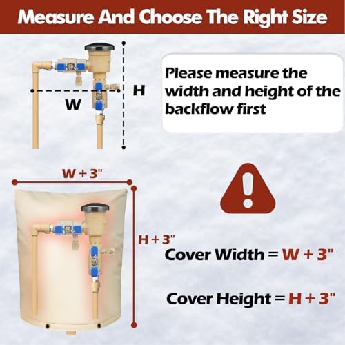 SUNICO Sprinkler Covers for Outside Valve-5°F,Winter Insulate,28x36in,Beige - Image 2