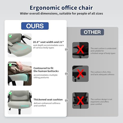 Ergonomic Office Chair Desk Chair with Adjustable Lumbar Support - Image 4