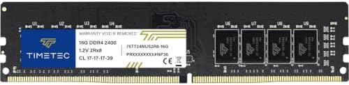 Timetec 16GB DDR4 2400MHz (PC4-2400T) PC4-19200 UDIMM Desktop RAM – 288-Pin 1.2V CL17 Non-ECC Unbuffered DIMM Memory Module Upgrade by Timetec