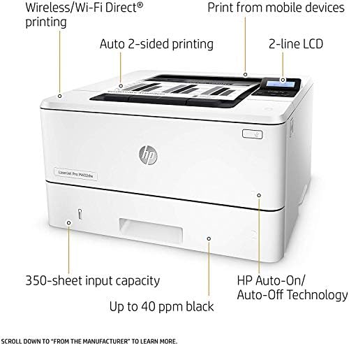 HP LaserJet Pro M402dn Laser Printer with Built-in Ethernet & Double-Sided Printing, Amazon Dash Replenishment Ready (C5F94A), A4 - Image 3