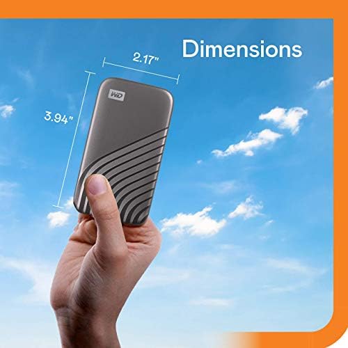 Western Digital 500GB My Passport SSD Portable External Solid State Drive, Gray, Sturdy and Blazing Fast, Password Protection with Hardware Encryption - WDBAGF5000AGY-WESN - Image 3
