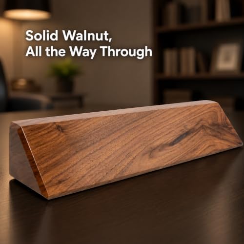 Lasercrafting Executive Walnut Desk Name Plate, Custom Engraved, 2x8, 2x10 - Image 5