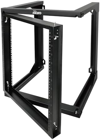 Tecmojo 12U Wall Mount Server Rack, Open Frame Network Rack for 19" Computer/AV/Data/IT/Media Equipment, 18" Depth, 16" Apart Mounting Holes, Swing Gate, Square and Tapped Holes by Tecmojo