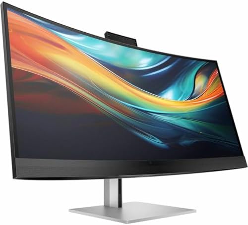 HP 7 Pro 740pm 39.7" 21:9 5K Curved IPS LCD Conferencing Monitor, Silv - Image 3