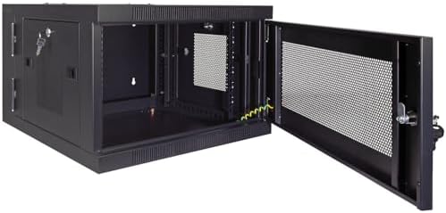 NavePoint 6U Server Cabinet with Hinged Back - 17.7” Deep, Server Rack Enclosure with Locking Perforated Door, Wall Mount Rack with Removable Side Panels, Network Cabinet, Pre-Assembled - Image 6