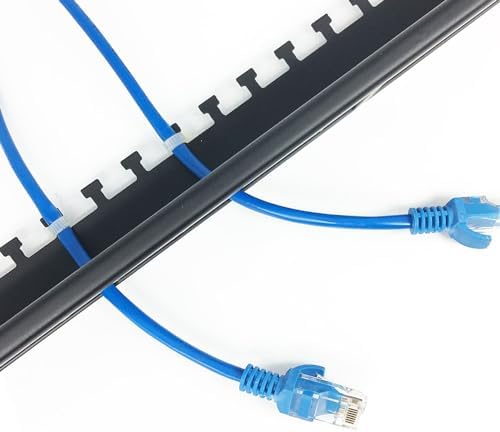 1U Brush Cable Manager Horizontal Rack Mount Cable Management Panel with Tidy Brush Slot for Cable Entry for 19-inch Server Rack or Network Cabinet, Disassembled (Pack of 2) - Image 4