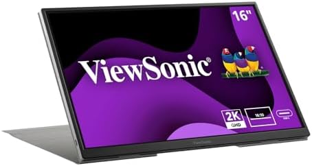ViewSonic VG1656-2K 16 Inch 1600p Portable Monitor for Laptop, 65W USB C by ViewSonicCorporation