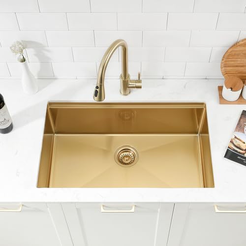 30 Inch Undermount Gold Kitchen Sink - Image 3