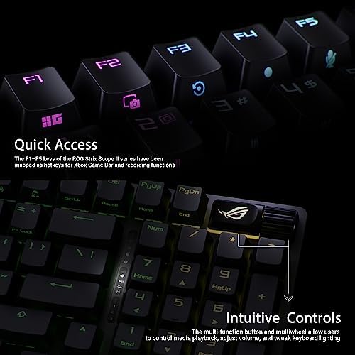 ASUS ROG Strix Scope II 96 Wireless Mechanical Gaming Keyboard - Black - Image 6