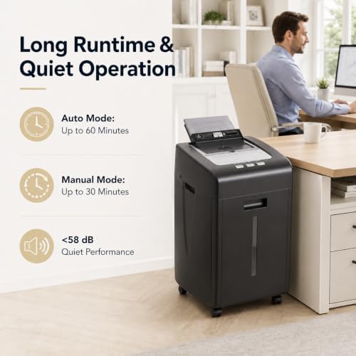 Paper Shredder 200 Sheet Auto Feed 2 X 15 mm P-5 Micro Cut - Image 6