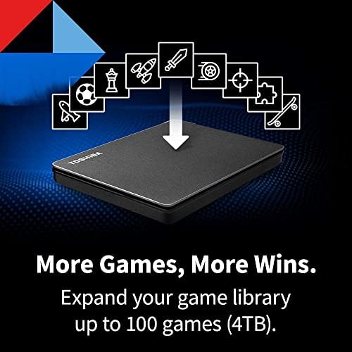 Toshiba Canvio Gaming 1TB Portable External Hard Drive USB 3.0, Black for PlayStation, Xbox, PC, & Mac - HDTX110XK3AA - Image 2