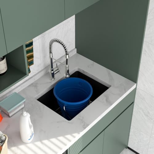 Logmey 24 Inch Black Undermount Laundry Sink - Image 4