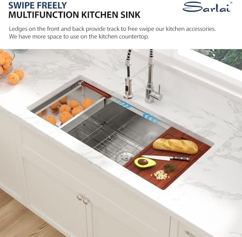 Sarlai 39 Kitchen Sink Undermount 39 x 19 Inch Undermount Sink Workstation - Image 4