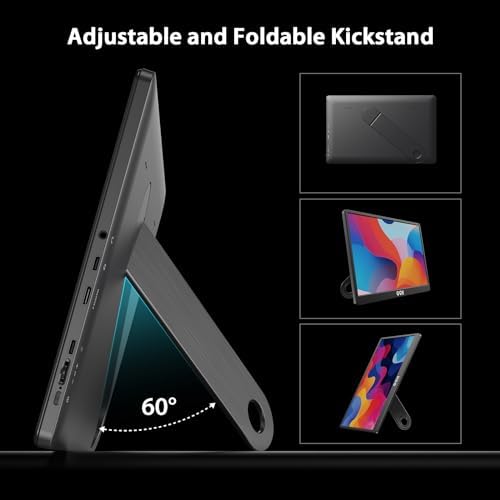 QQH Portable Monitor, 15.6" Portable Travel Monitor for Laptop 1080P FHD IPS Second Screen, Gaming Monitor, USB C HDMI External Monitor Display for Computer Phone PC PS4 PS5 Xbox Switch (Z1-9-G) - Image 5