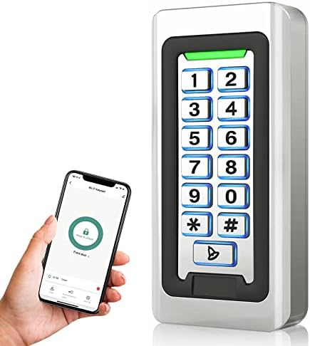 Wireless WiFi Access Control Keypad, Metal Stand-Alone Door Access Control by AMOCAM