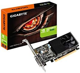 GIGABYTE GV-N1030D4-2GL NVIDIA GeForce GT 1030 Low Profile D4 2G Graphics Card, Compatible with PC, HDMI, DVI-D by Unknown