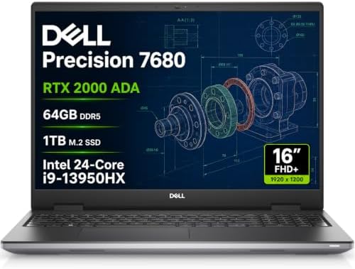 Dell Precision 7680 Laptop, NVIDIA RTX 2000 Ada 8GB, i9-13950HX, 64GB DDR5 by ISTComputers