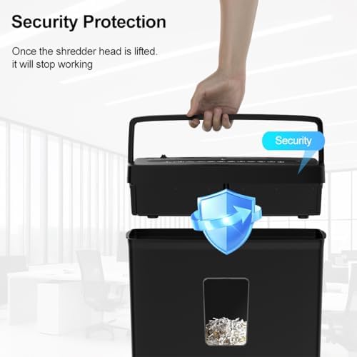 Woolsche Paper Shredder for Home,5 Sheet Desktop Cross Cut with 2.38-Gallon Basket Shredder,P-4 Security Level, 4-Mode Design, Shreds Paper/Credit Card - Durable, with Jam Proof Function for Home - Image 6
