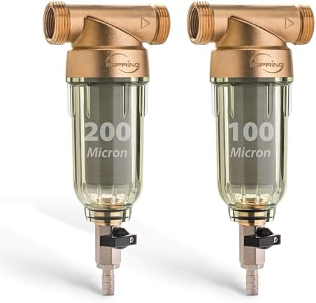 iSpring WSP2PK21 2-Stage Spin Down Sediment Filter Set, 100 and 200 Micron by iSpring