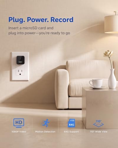 NJINALW USB Charger Hidden Camera, 1080P Small Camera with Motion Detection, Camera with 64GB Micro SD Card Included, Nanny Camfor Home, Window, Indoor and Security (No WiFi) - Image 2