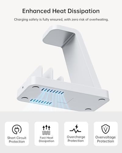 Wireless Charger for Samsung: 5 in 1 Samsung Wireless Charging Station for Galaxy S26Ultra/S25/S24, Charger Dock Stand for Galaxy Watch8/7/6/5, Android Charging Station for All USB-C Buds, White - Image 6