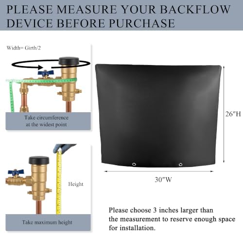 30"Wx26"H Backflow Preventer Insulation Cover, Sprinkler Covers for Outside - Image 2