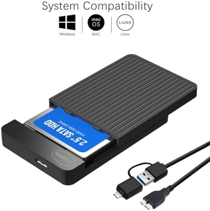 Portable External Hard Drive Ultra Slim 2.5'' USB 3.0 HDD Storage for Mac, PC, Laptop, PS4, Xbox one (500GB) - Image 2