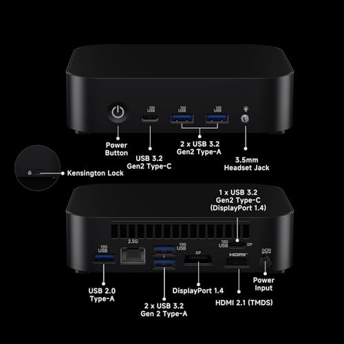 ASUS NUC 14 Essential Mini PC, Intel N150 Processor(4C/4T,Up to 3.6GHz)16GB DDR5 RAM & 512GB PCIe4 NVMe SSD Versatile Intel NUC Mini Computers, TypeC 3.2, 4K URD, BT5.3, WiFi6E, Win11 Pro preinstalled - Image 5