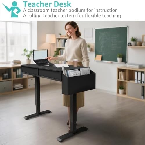 KLUVIS Electric Standing Desk, 32 Inch, Black - Image 7