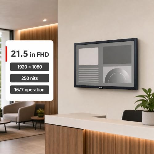 LG 22” 22SM3G-B Series IPS FHD LED Back-lit Digital Display with Embedded CMS, Quad Core SoC with webOS™ 4.0, Smart Signage Platform, & Built-in WiFi - Image 4