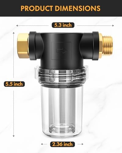 Twinkle Star Garden Hose Filter, Inline Water Hose Filter Attachment (Pack of 3) - Image 3