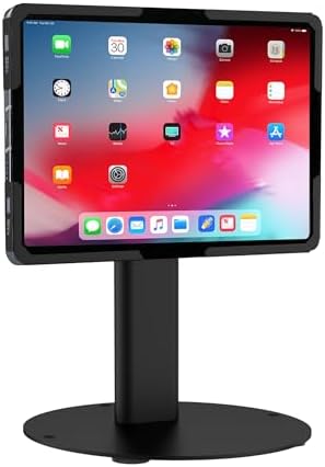 Mount-It! Universal Tablet Countertop Stand, Secure Kiosk Mount, Black by Mount-It