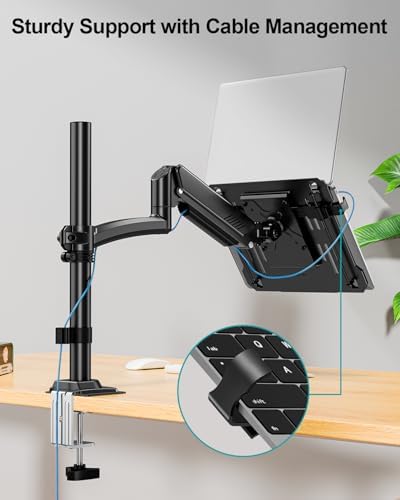 MOUNT PRO Laptop Arm Desk Mount for Max 22lbs 17" Laptop & Max 32" Monitor - Image 4