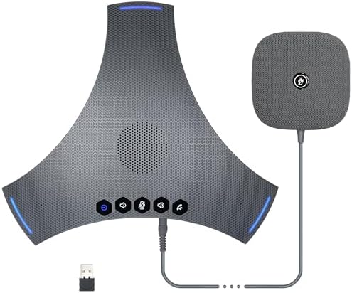 Conference Speaker and Microphone, Bluetooth Speakerphone w/ Extension Mic by PolaTab